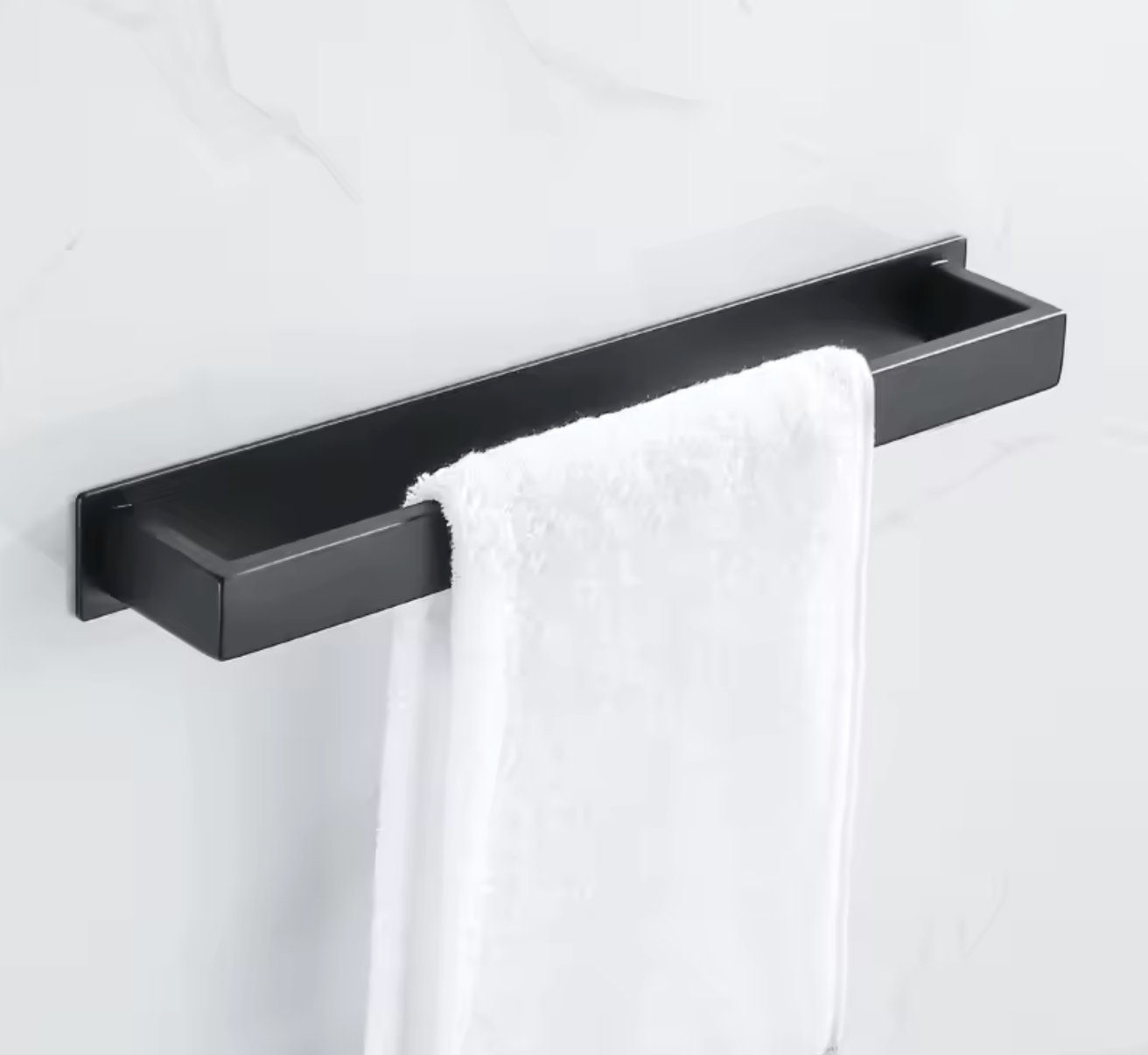 Porte-Serviettes Mural Auto-Adhésif – Acier Inoxydable Noir | Maison Ondine
