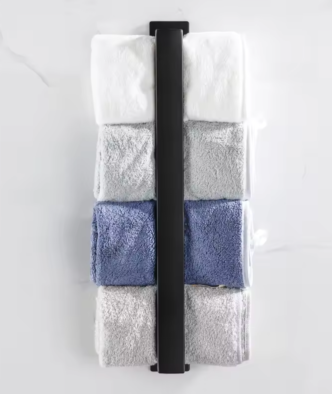 Porte-Serviettes Mural Auto-Adhésif – Acier Inoxydable Noir | Maison Ondine