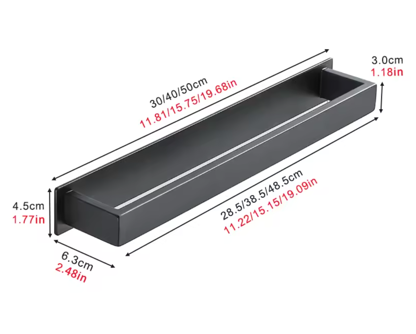 Porte-Serviettes Mural Auto-Adhésif – Acier Inoxydable Noir | Maison Ondine