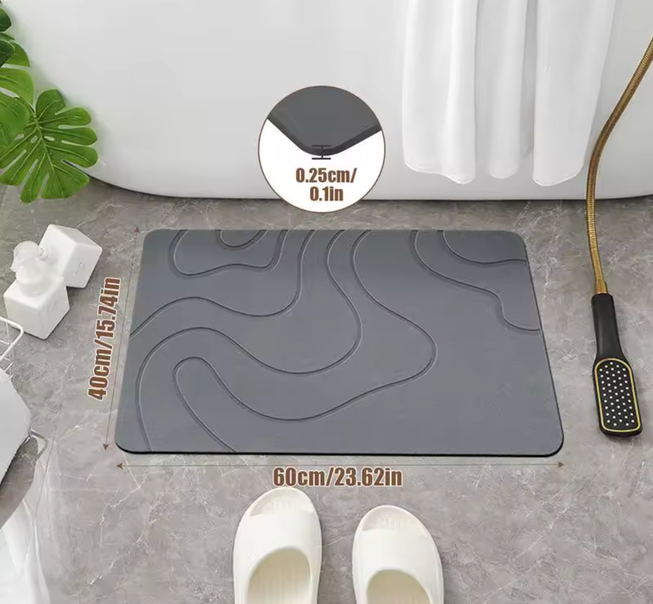 Tapis de Bain en Diatomite Flex – Séchage Ultra-Rapide | Maison Ondine