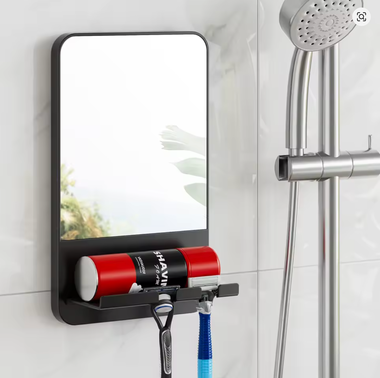 Miroir de Douche Anti-Buée avec Support Rasoir – Installation Sans Perçage | Maison Ondine