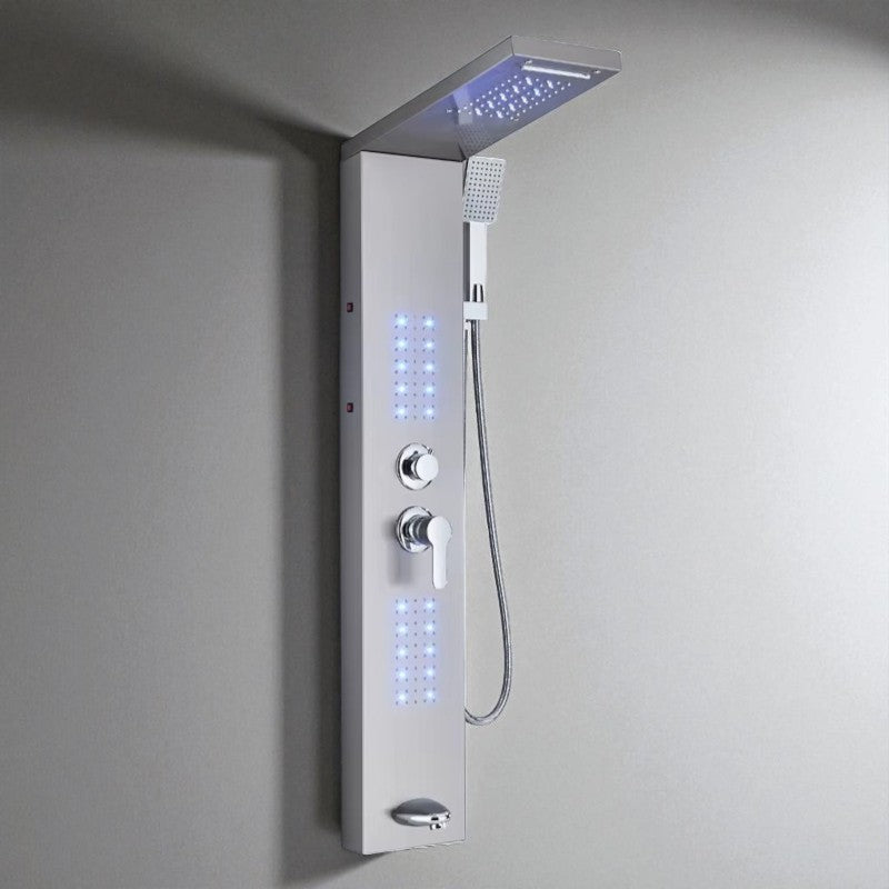 Colonne de Douche Hydromassante – Pluie, Cascade & Jets LED | Maison Ondine