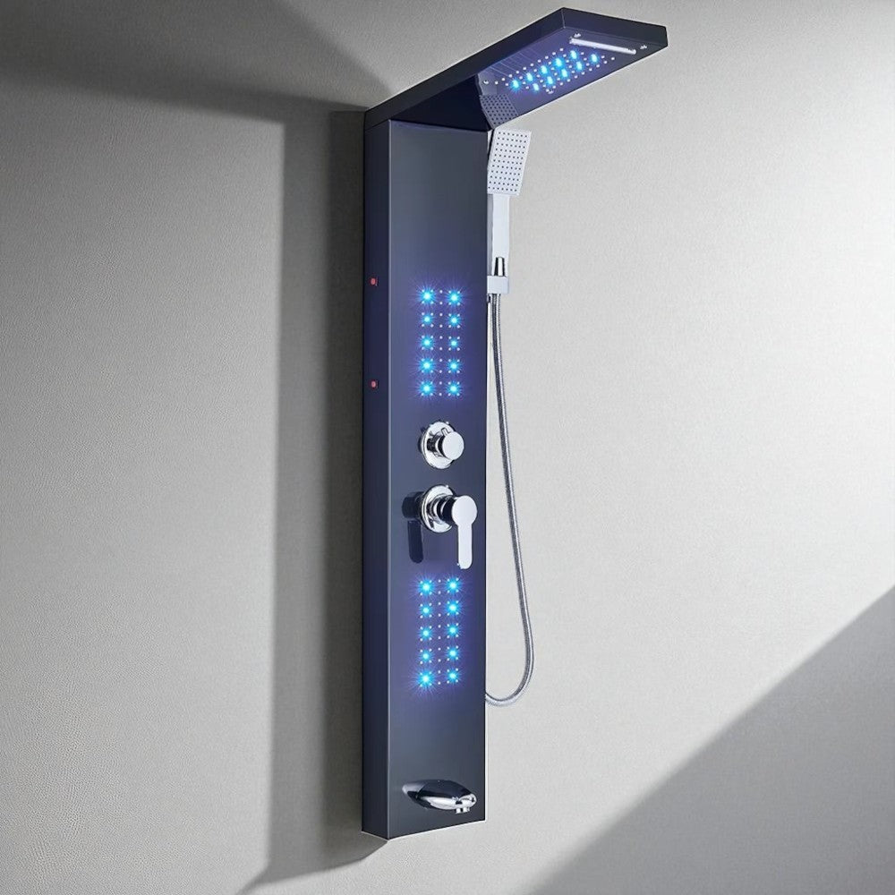 Colonne de Douche Hydromassante – Pluie, Cascade & Jets LED | Maison Ondine