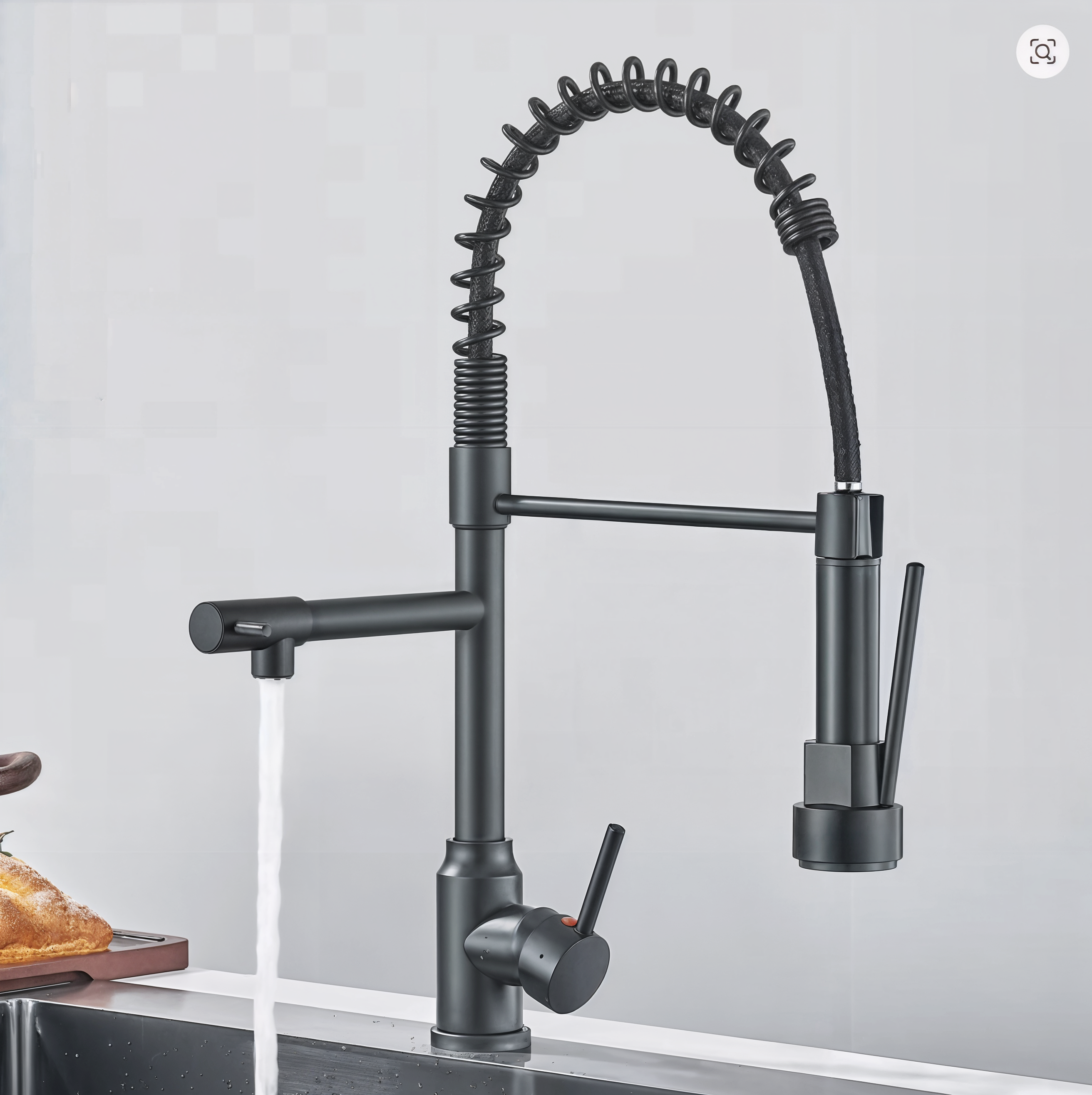 Robinet de Cuisine Professionnel à Ressort – Becs Doubles, Jet Haute Pression | Maison Ondine