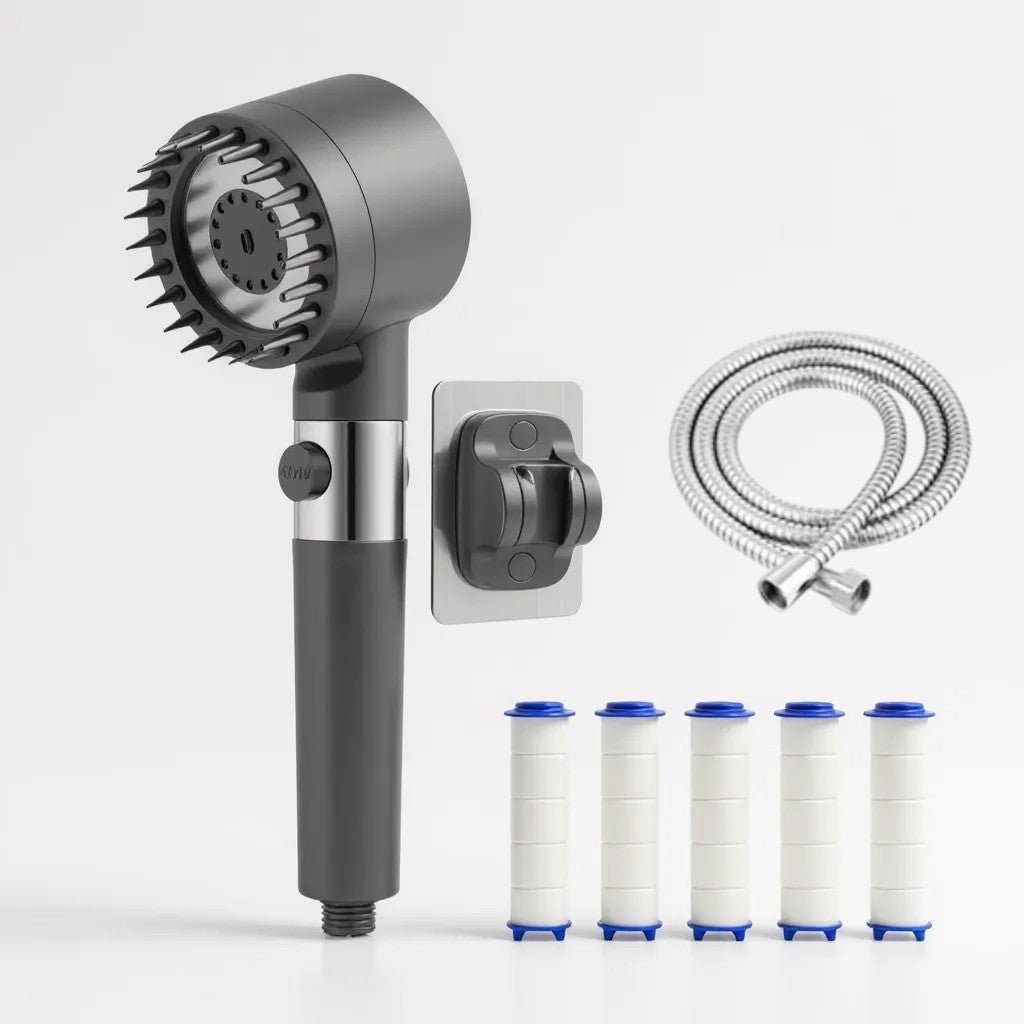 Pommeau de Douche Anti-Calcaire – Haute Pression, Économie d’Eau, 3 Modes | Maison Ondine