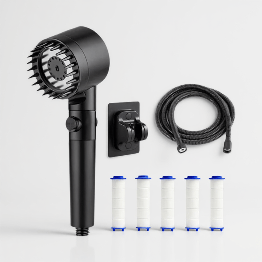 Pommeau de Douche Anti-Calcaire – Haute Pression, Économie d’Eau, 3 Modes | Maison Ondine